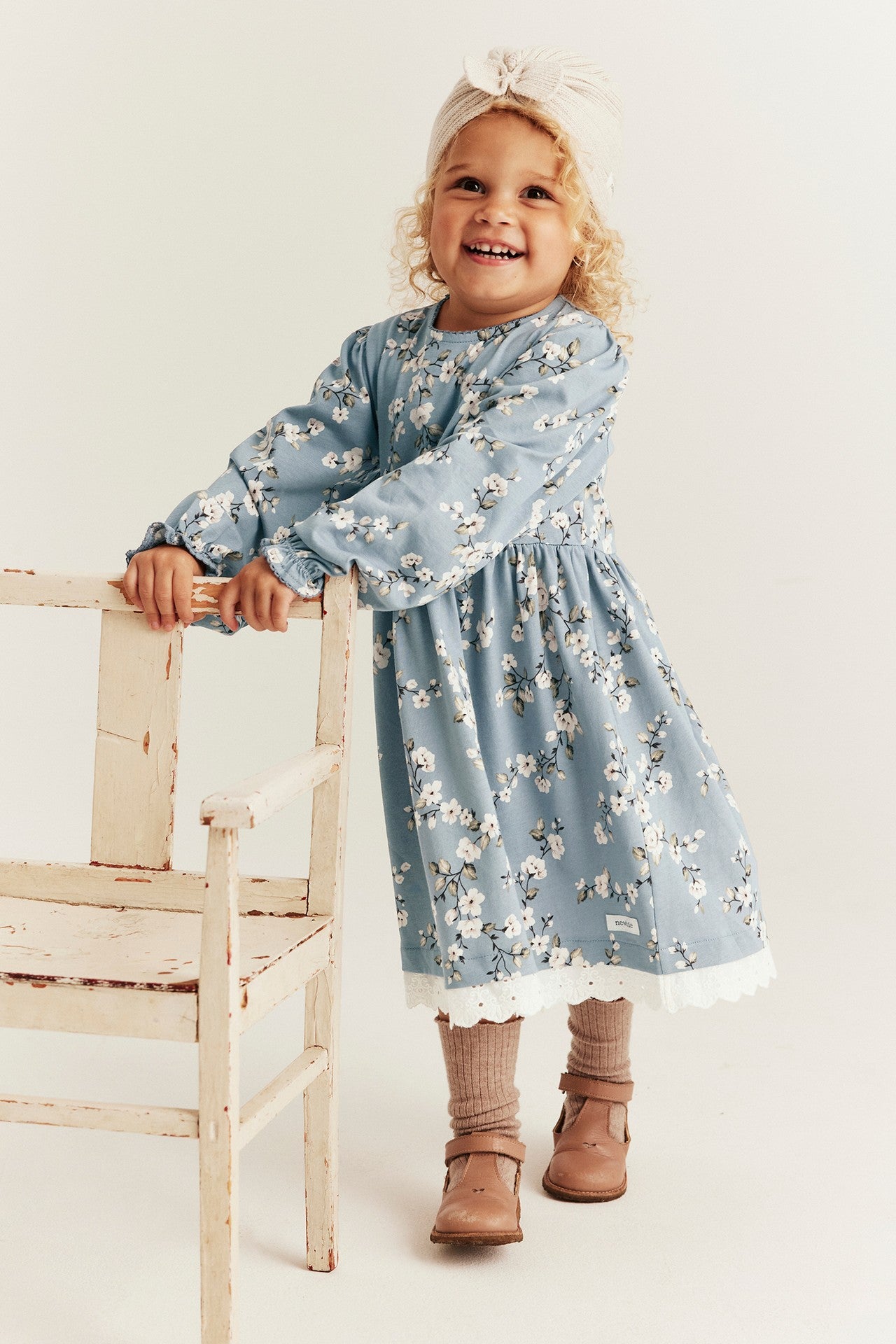 Kids' blue floral dress