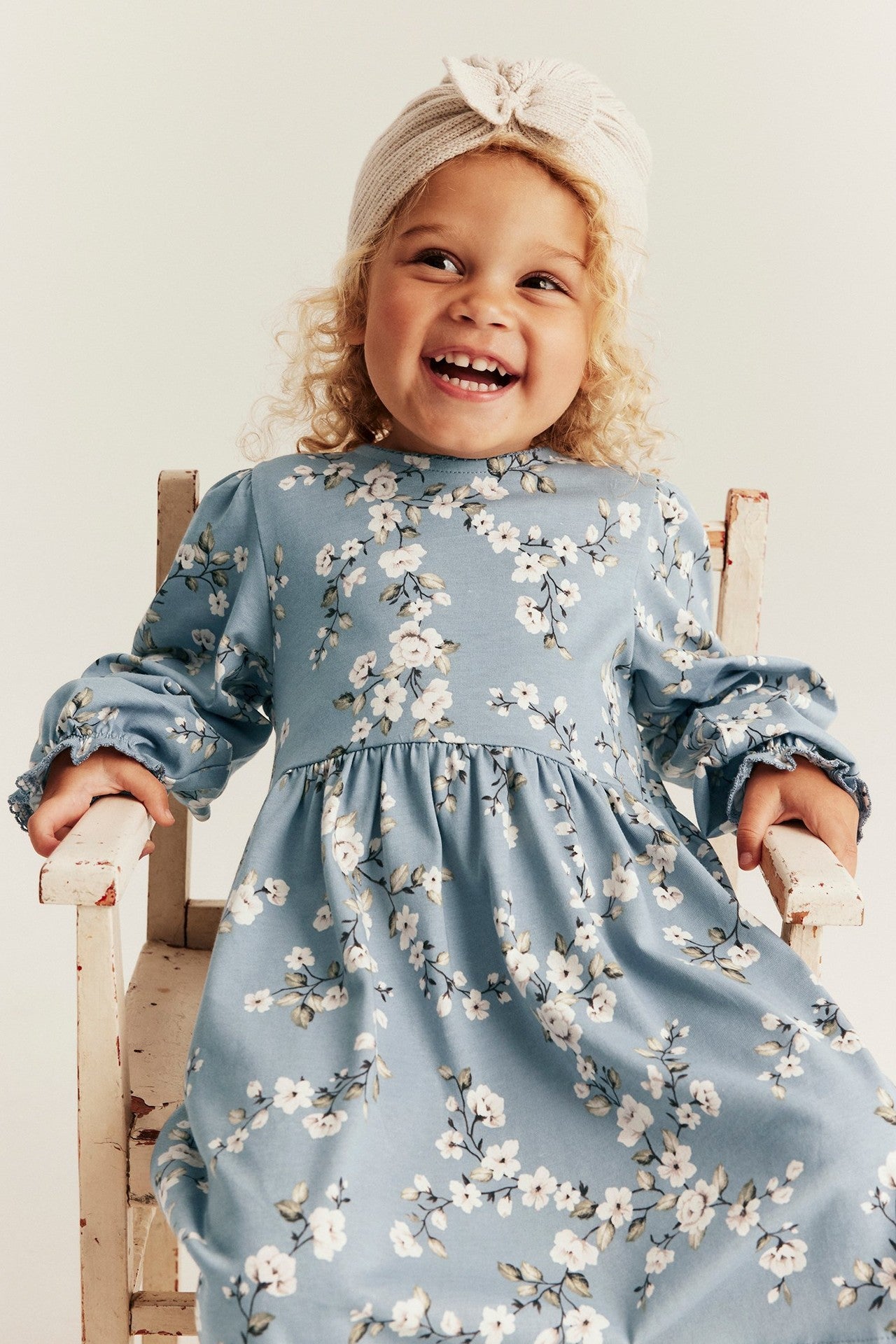 Kids' blue floral dress