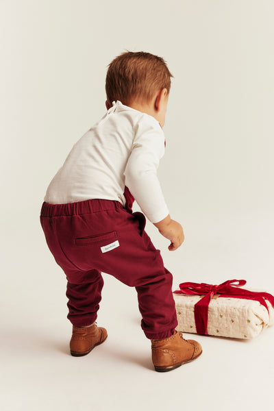 Baby red jogging trousers