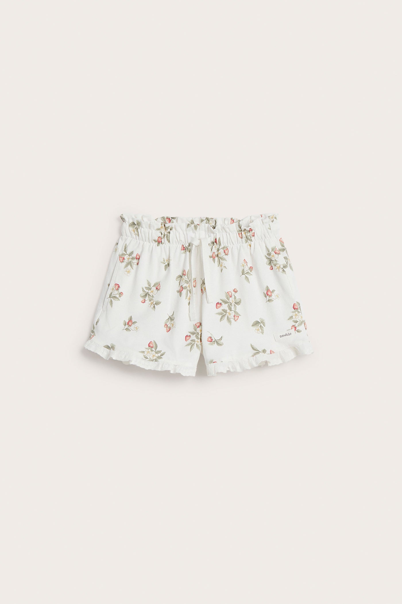 Kids´ white strawberry shorts