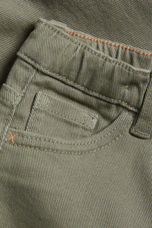Kids green woven twill trousers