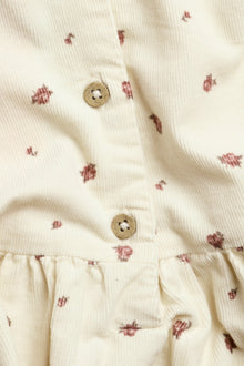 Baby beige corduroy floral dress