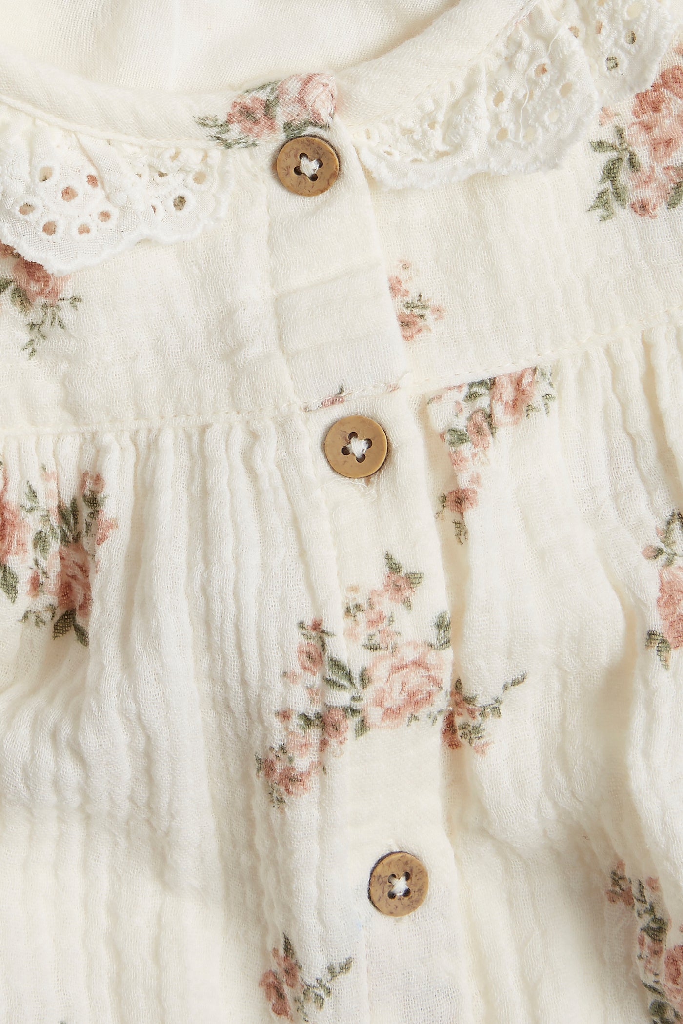 Baby white floral bodysuit blouse