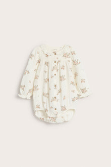 Baby white floral bodysuit blouse