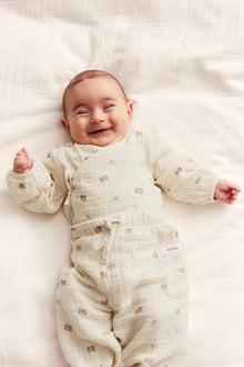 Baby beige bodysuit with bears