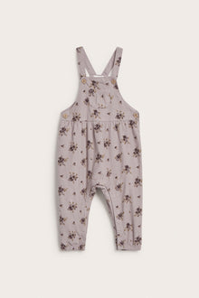 Baby purple floral corduroy dungarees
