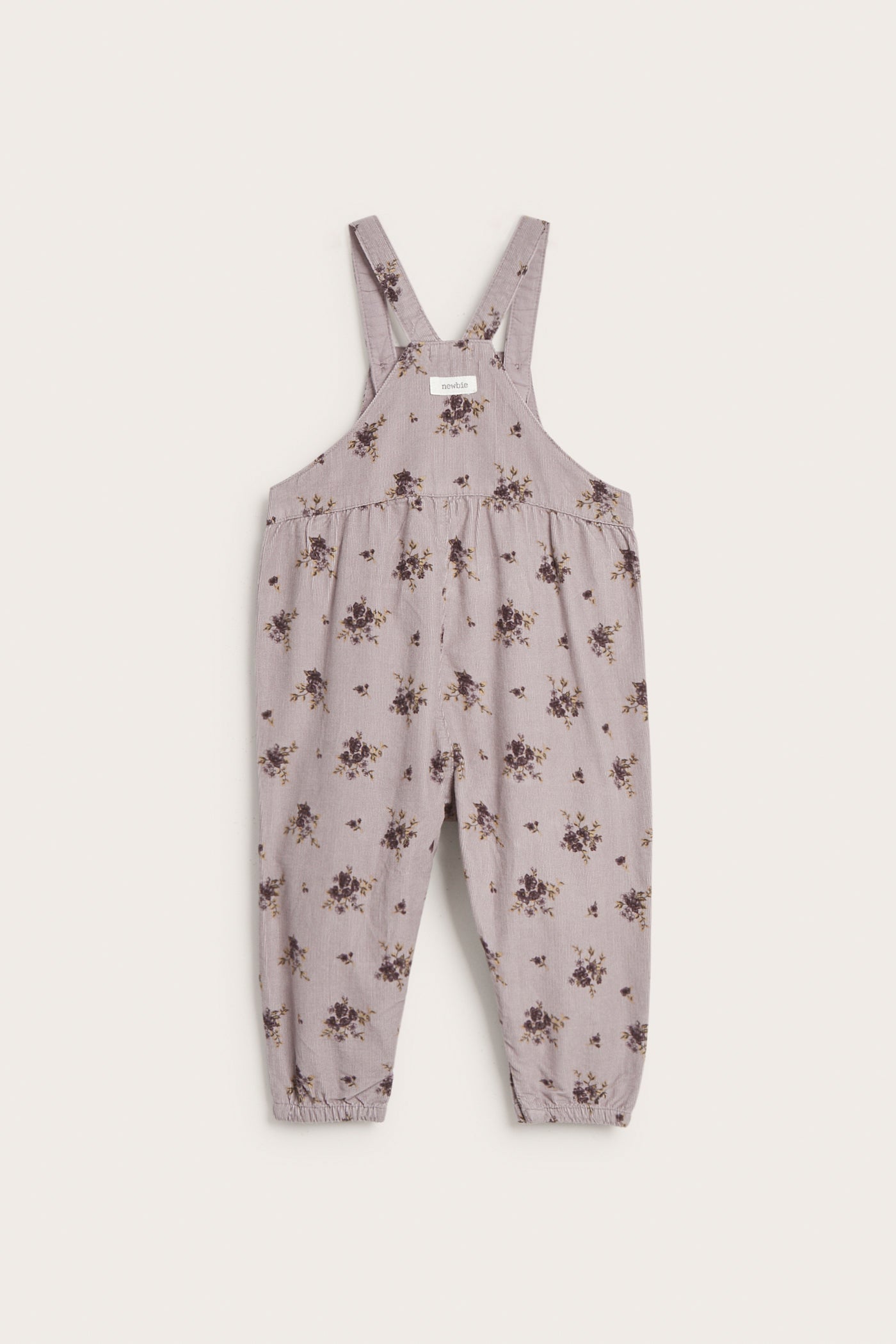 Baby purple floral corduroy dungarees