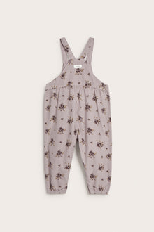 Baby purple floral corduroy dungarees