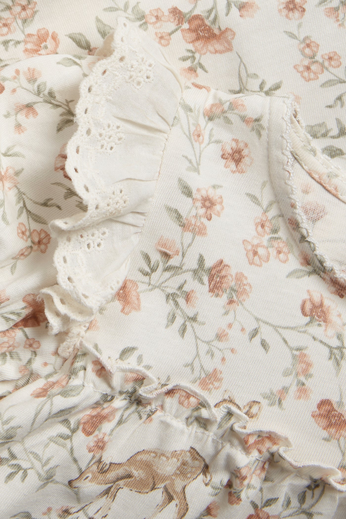 Baby white frilled floral dress