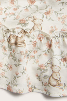 Kids' white floral dress