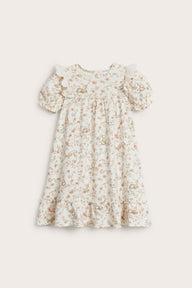 Kids' white floral dress