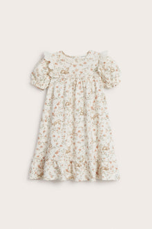 Kids' white floral dress