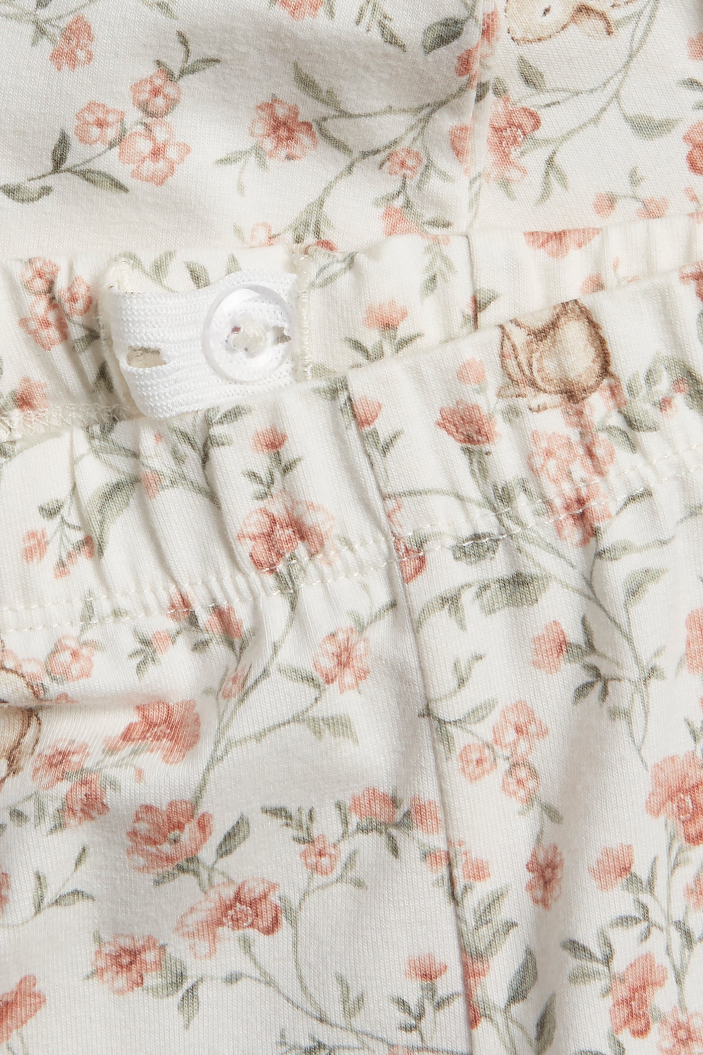 Kids white floral leggings with animals