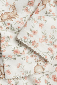 Baby white floral and animal leggings