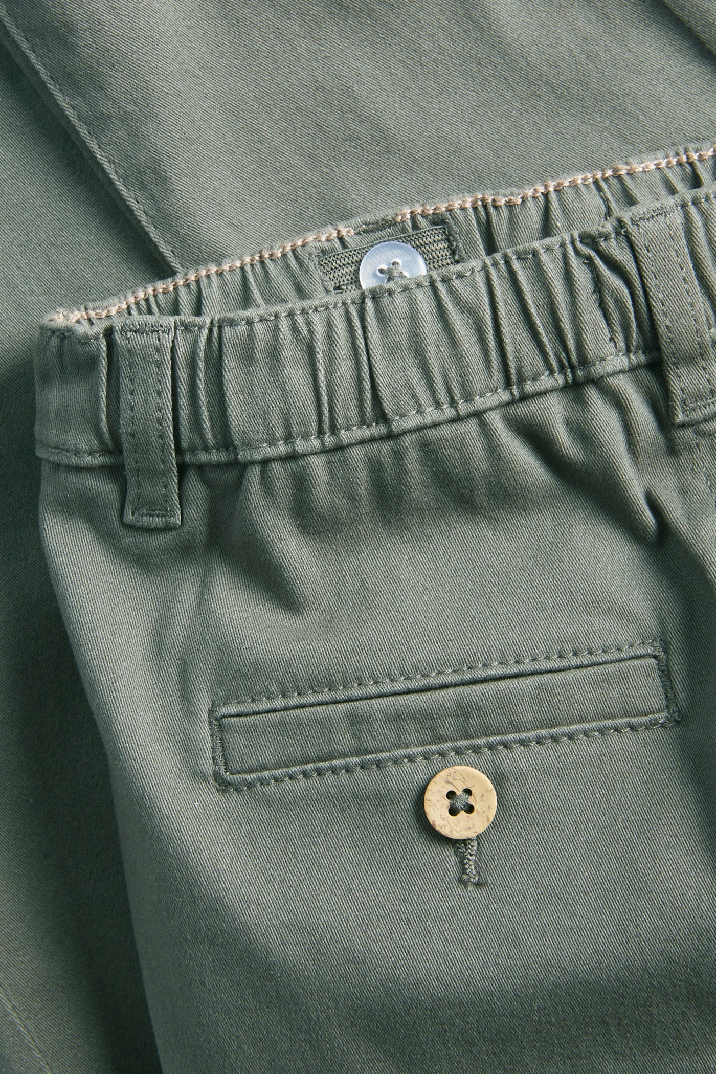 Kids green woven twill trousers
