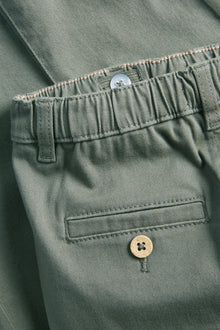 Kids green woven twill trousers