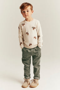 Kids green corduroy trousers