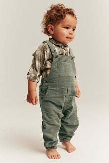 Baby green dungarees