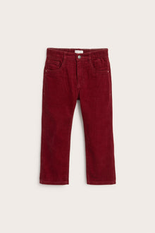 Kids´ red woven corduroy trousers