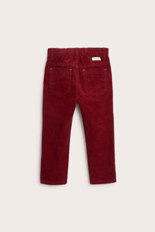 Kids´ red woven corduroy trousers