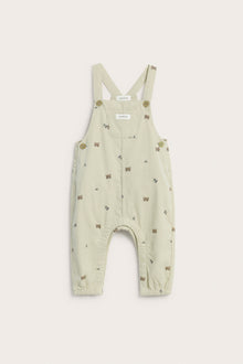Baby beige corduroy forest dungarees