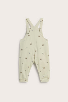 Baby beige corduroy forest dungarees