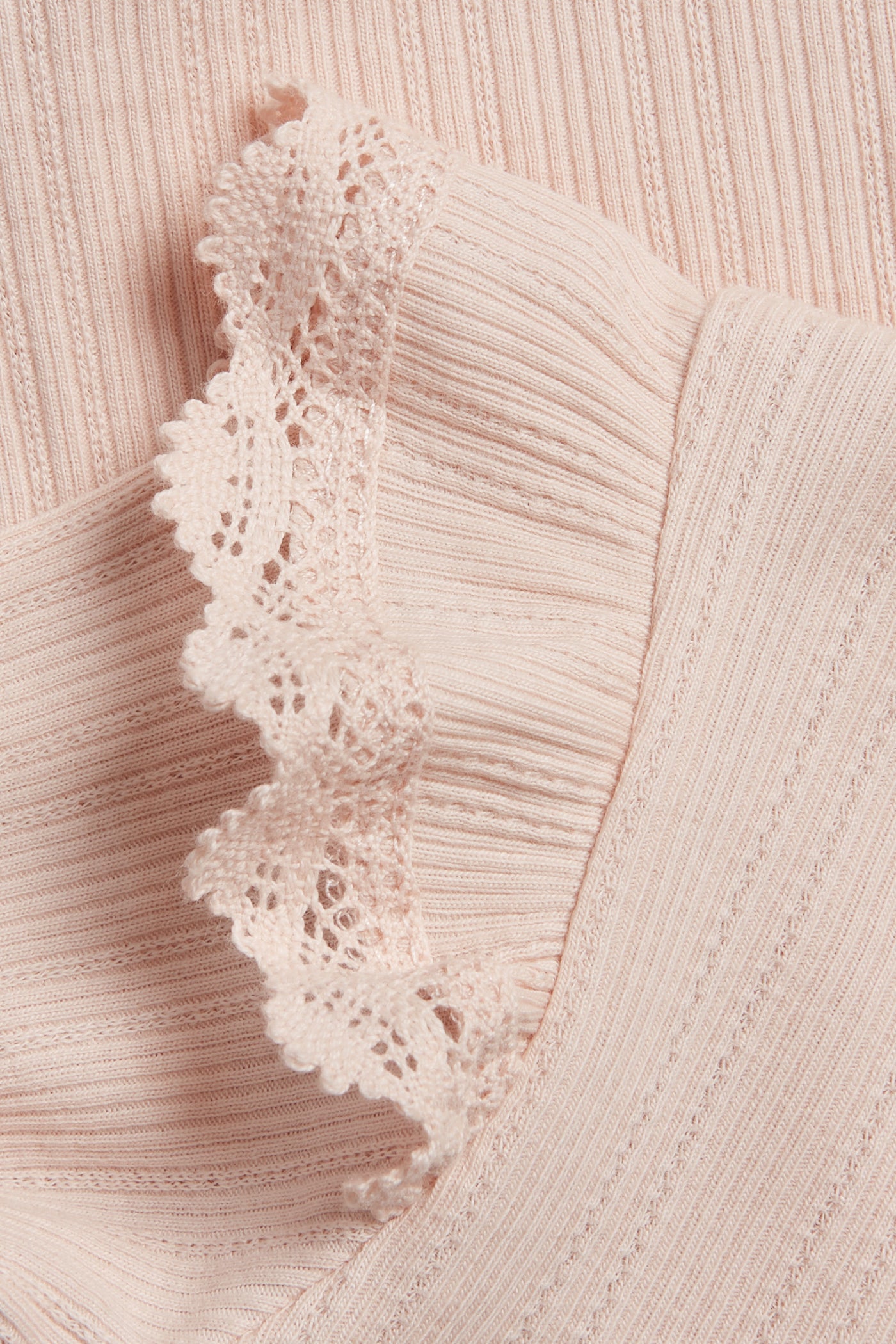 Baby pink bodysuit with ruffles