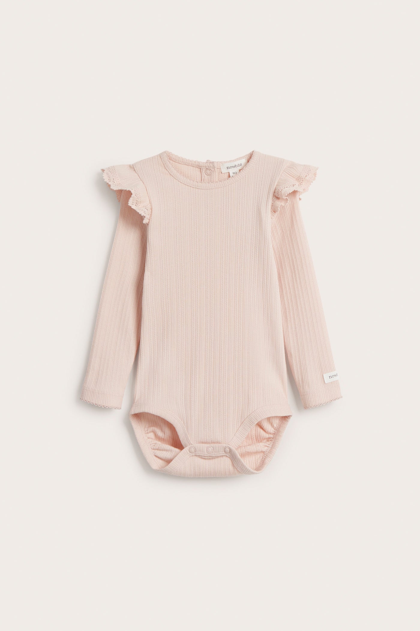 Baby pink bodysuit with ruffles