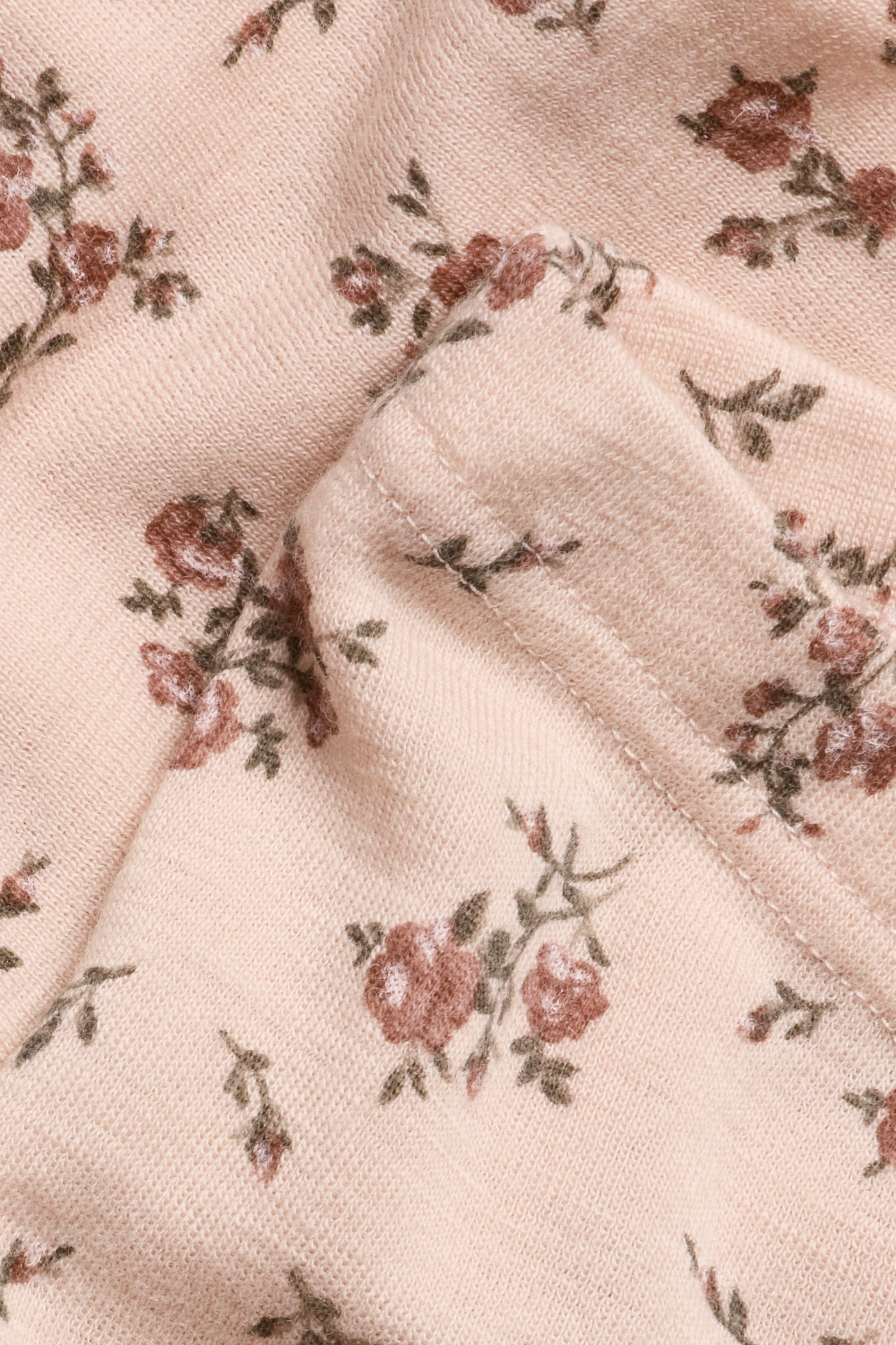 Kids pink floral merino wool leggings