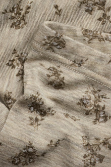 Baby beige floral merino wool leggings