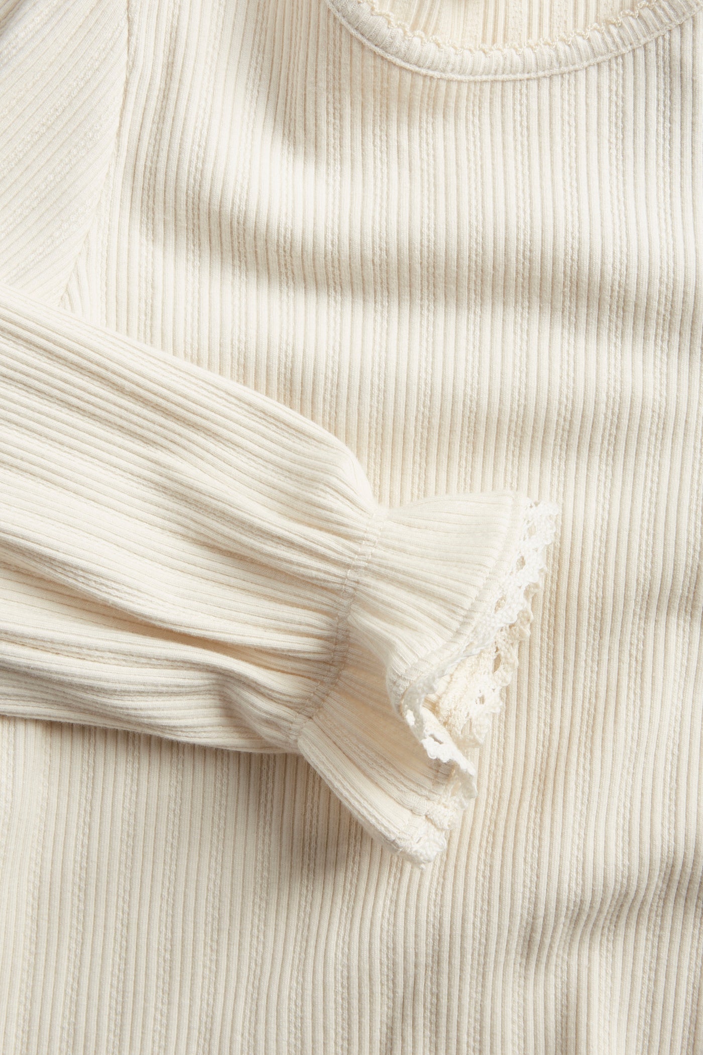 Kids' beige frill top