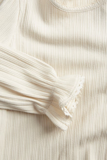 Kids' beige frill top