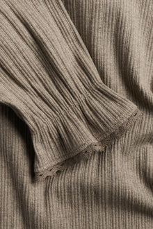 Kids' brown frill top