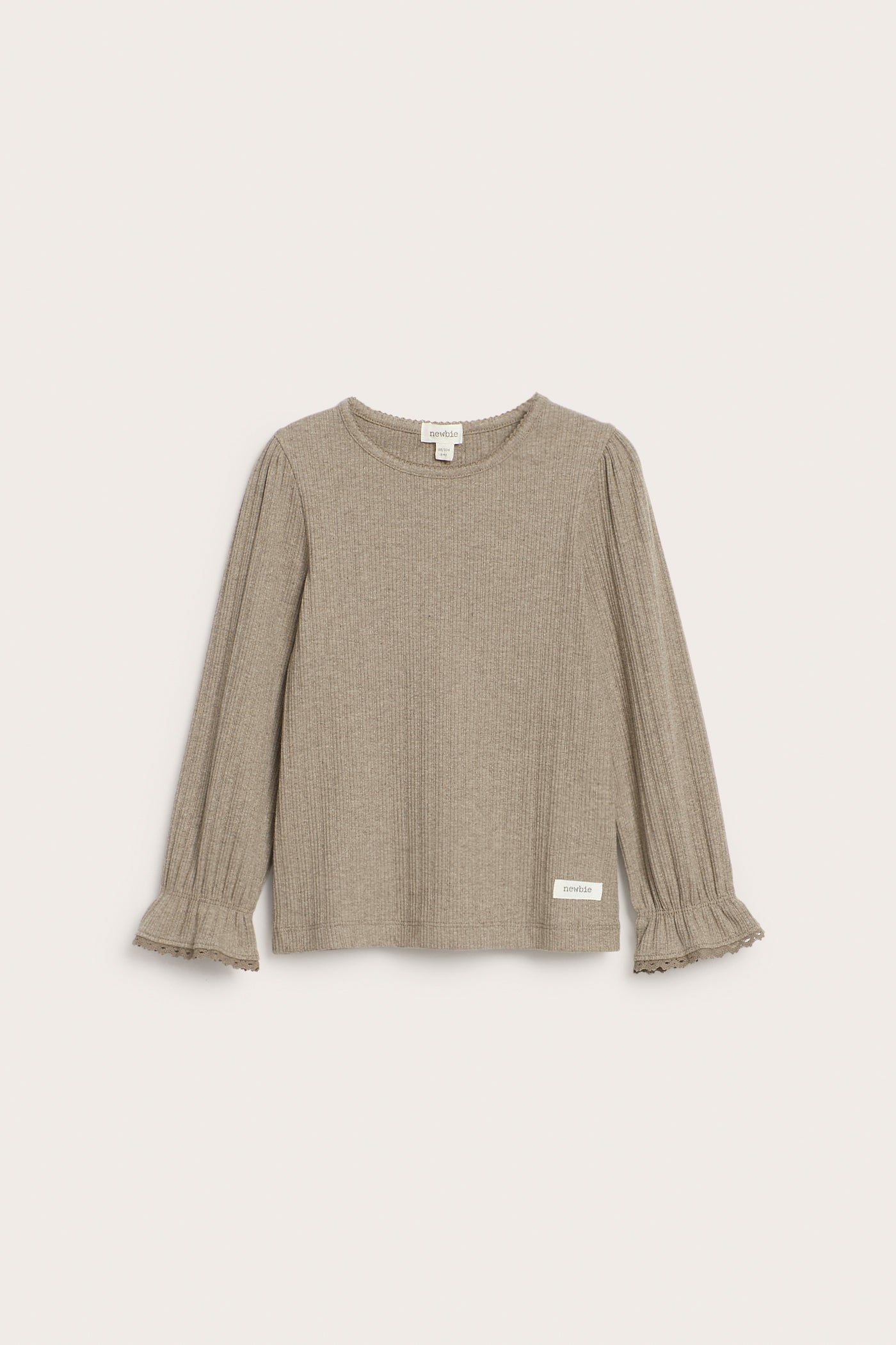 Kids' brown frill top