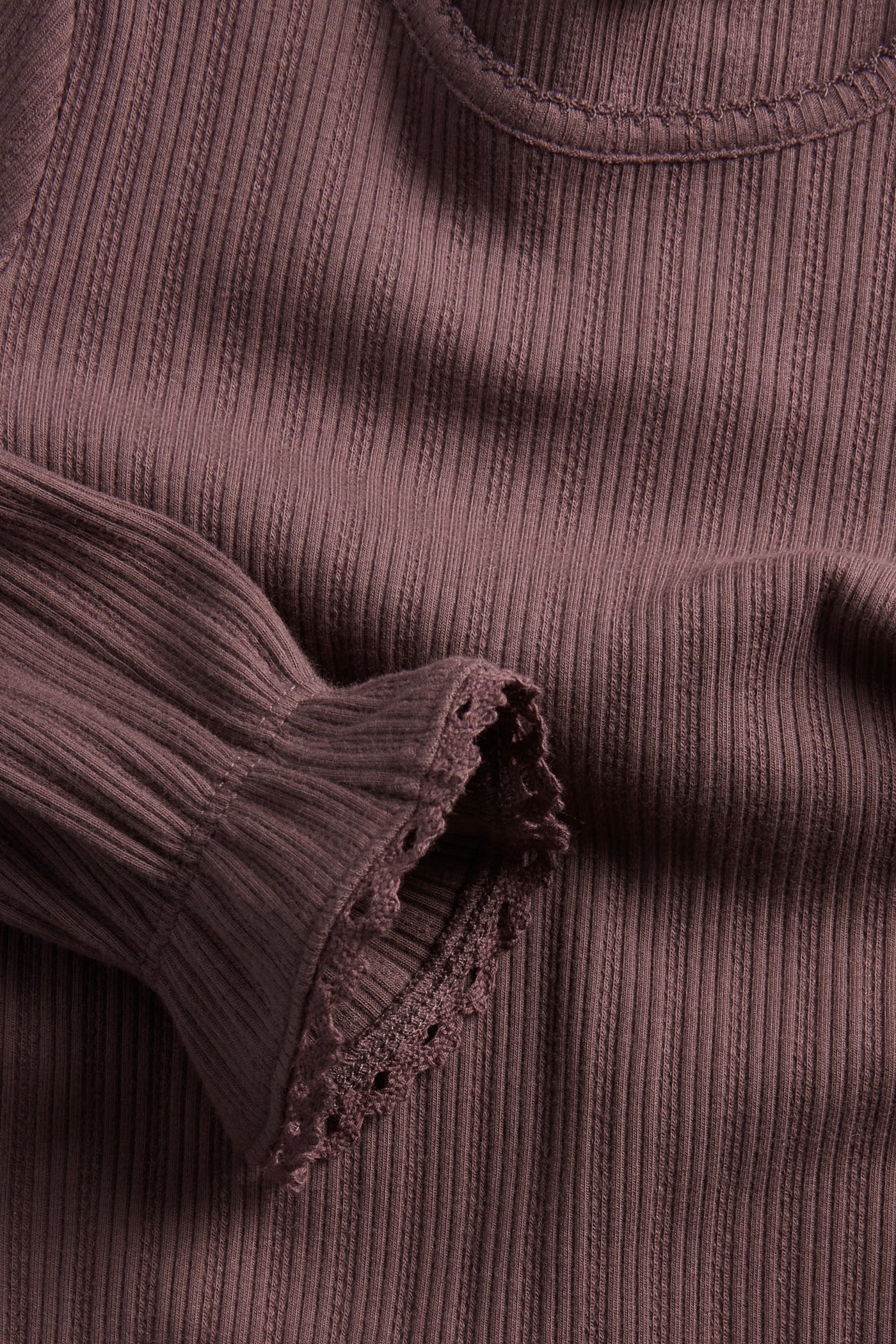 Kids' lilac frill top