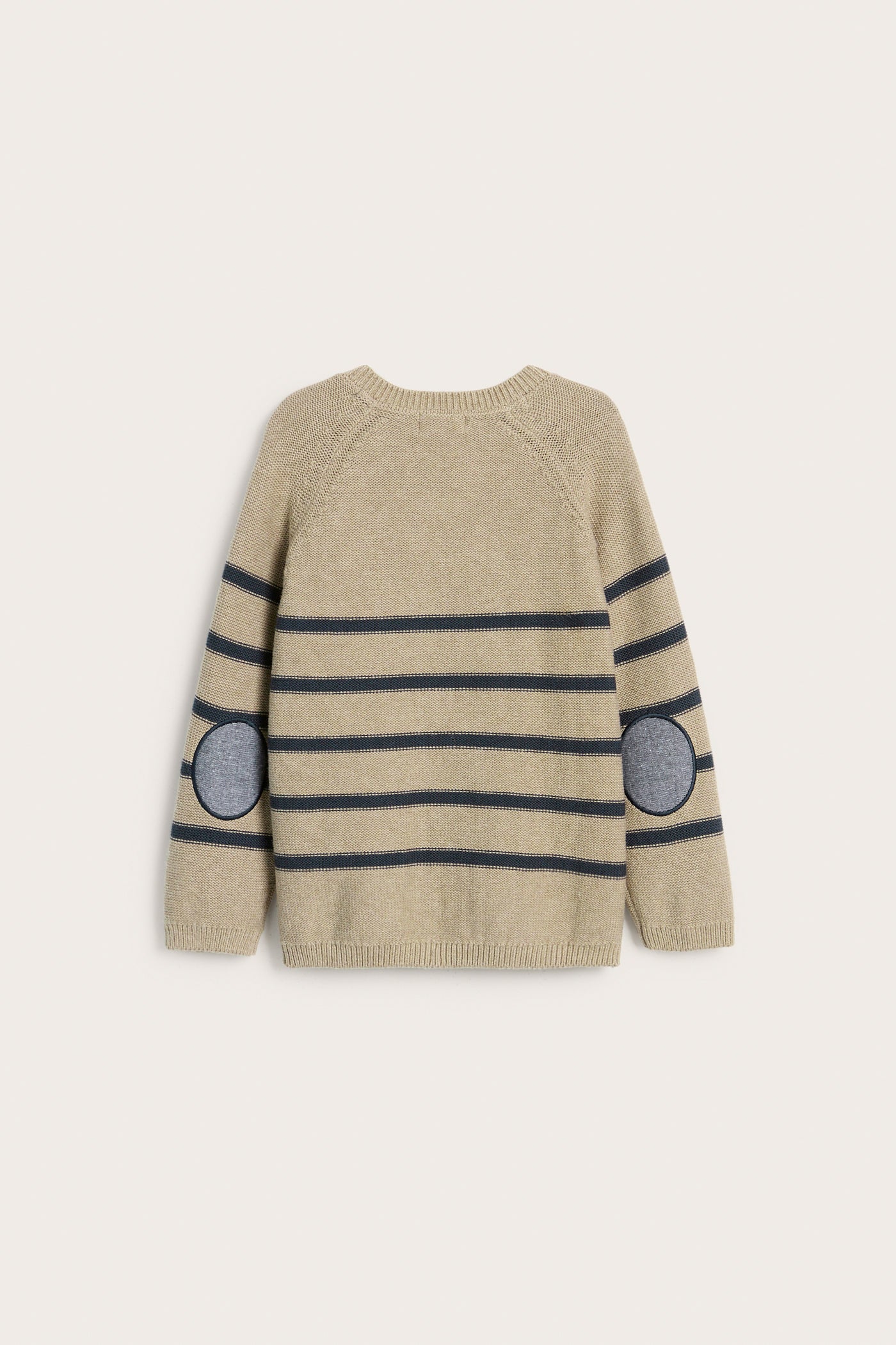 Kids beige striped knitted jumper