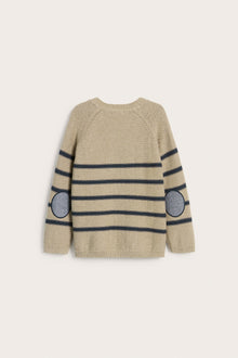 Kids beige striped knitted jumper