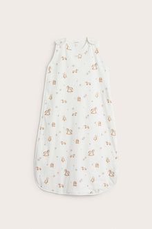 Baby white toy patterned sleeping bag