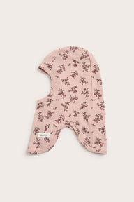Baby & kids pink floral wool balaclava
