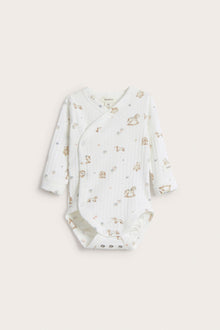 Baby white bodysuit with toys