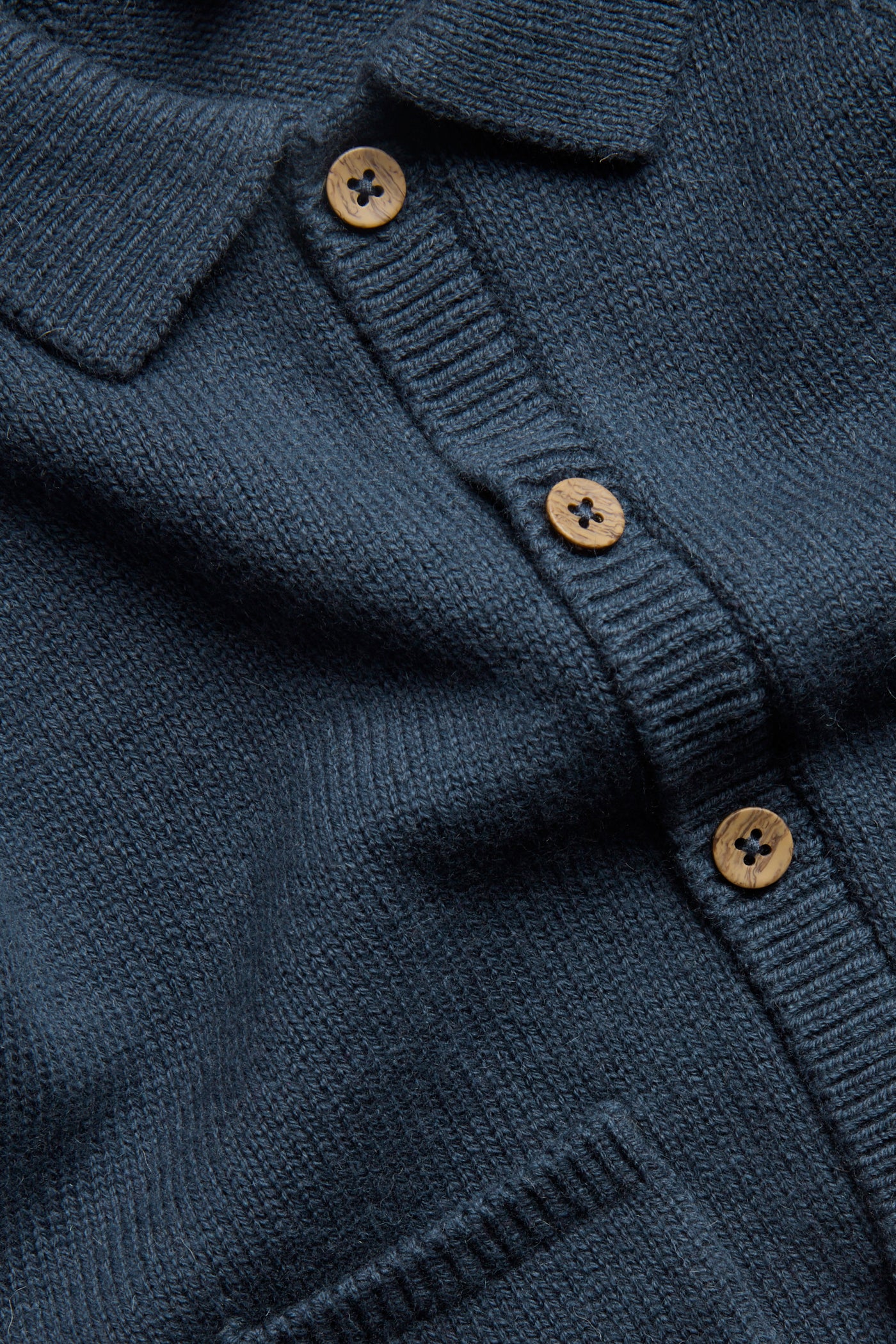 Baby blue knitted wool blend cardigan