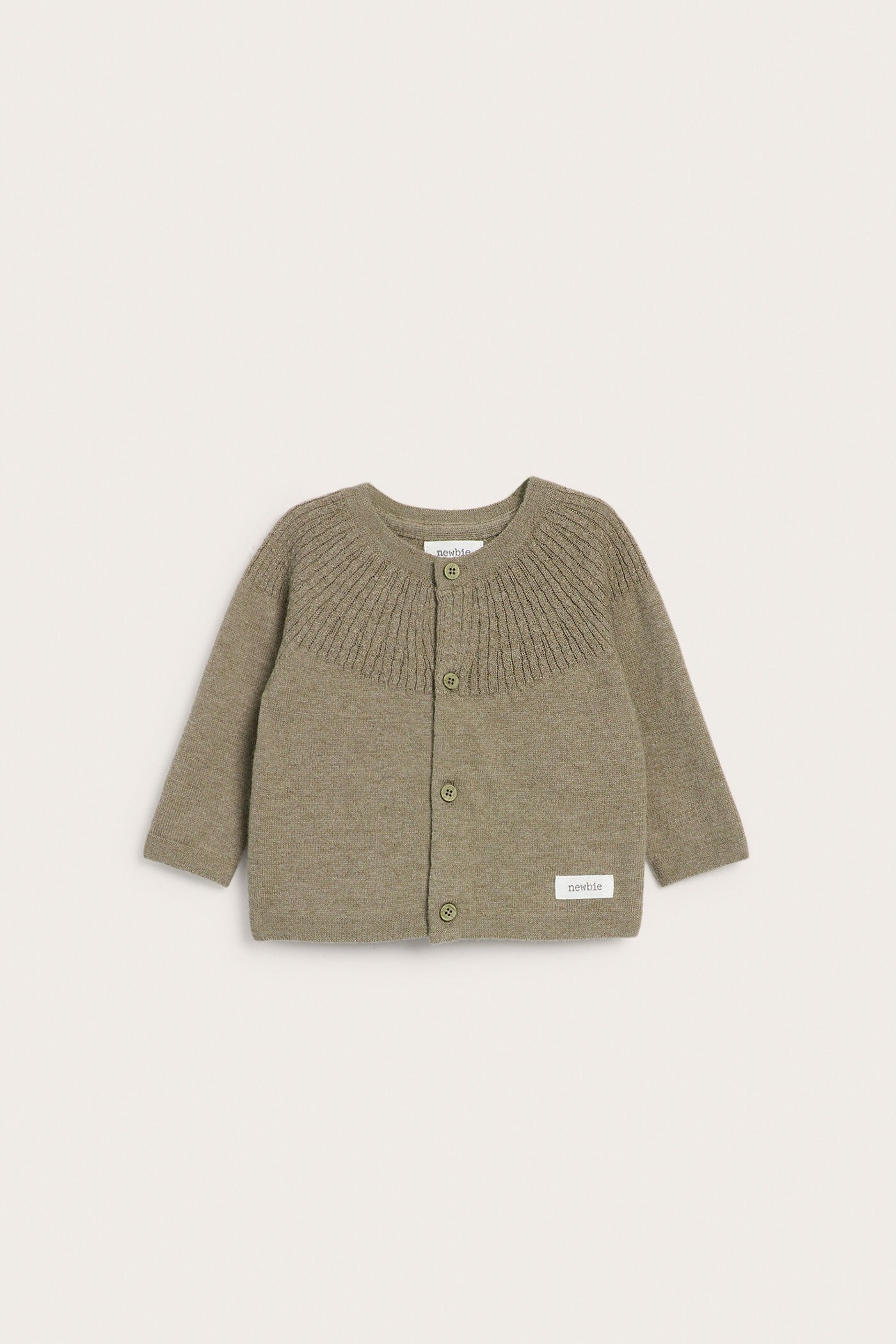 Baby brown wool-blend cardigan