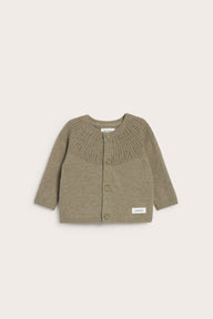 Baby brown wool-blend cardigan
