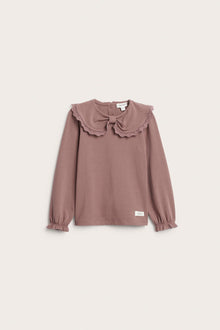 Kids' pink top with bow collar