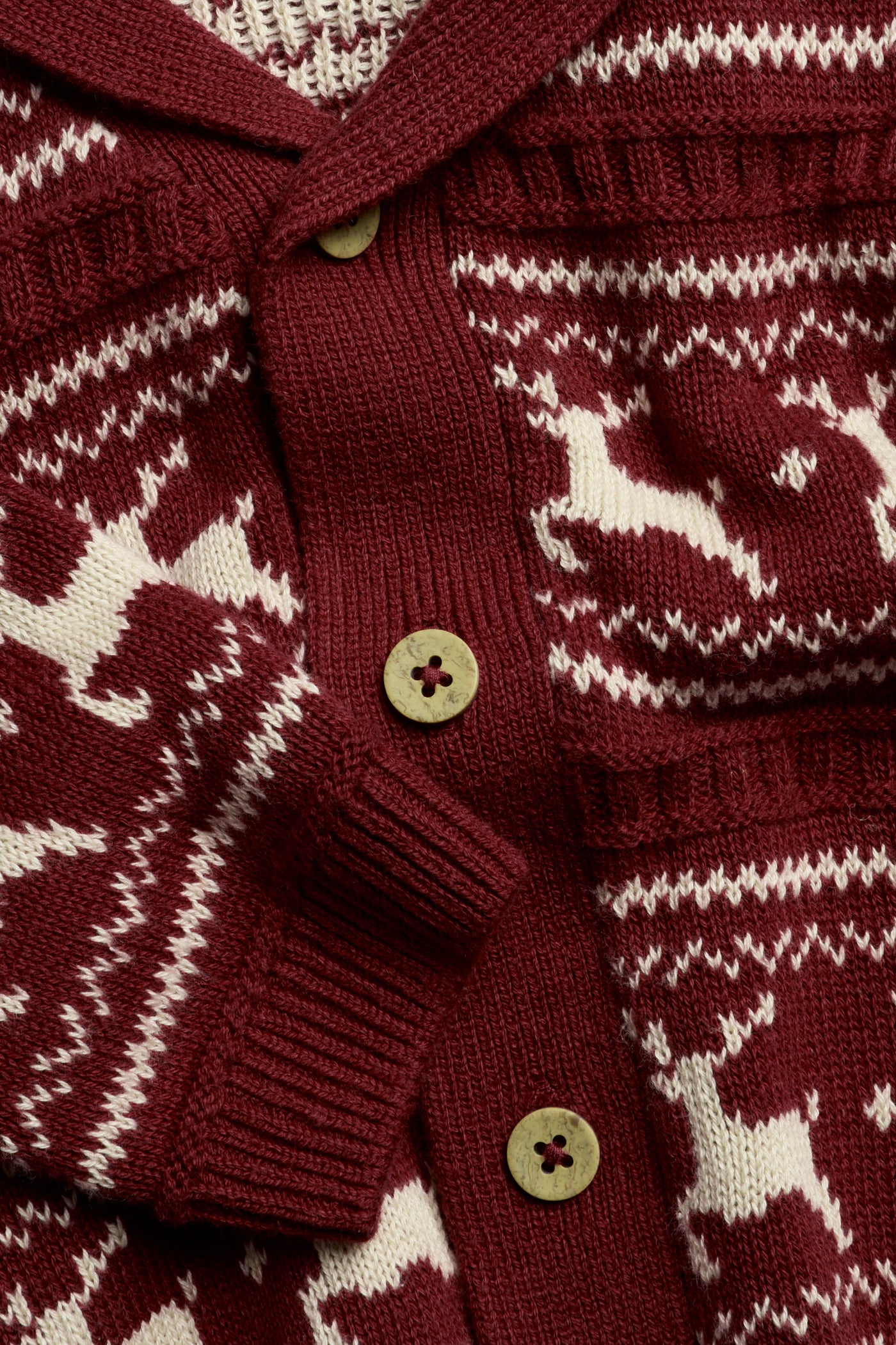 Baby red jacquard knitted cardigan