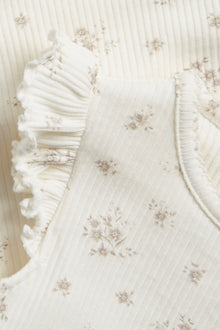 Baby white floral bodysuit