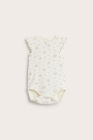 Baby white floral bodysuit