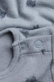 Baby blue raccoon wool bodysuit