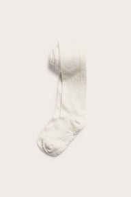 Kids' white patterned tights