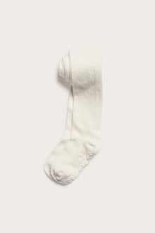 Kids' white patterned tights